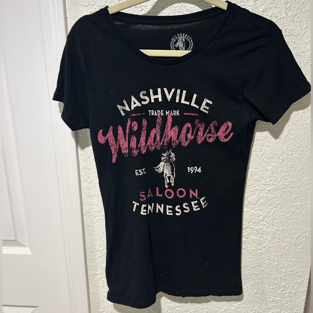 Wild Horses Saloon Nashville Tennessee Black Short Sleeve Tee